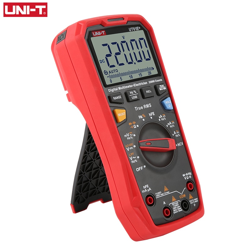 UNI-T UT61E+ True RMS Multimeter Digital Auto Range Unit True RMS  meter 22000 Digits Display  220mF Large Capacitance Testing