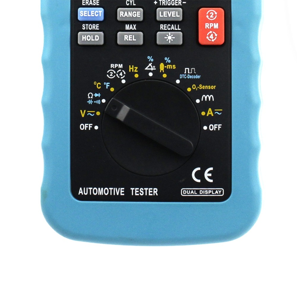 Digital Automotive Multimeter 20A ACA/DCA LCD Autorange Automotive Tester O2-sensor Temp.RPM Dwell Angle EM135 Modern