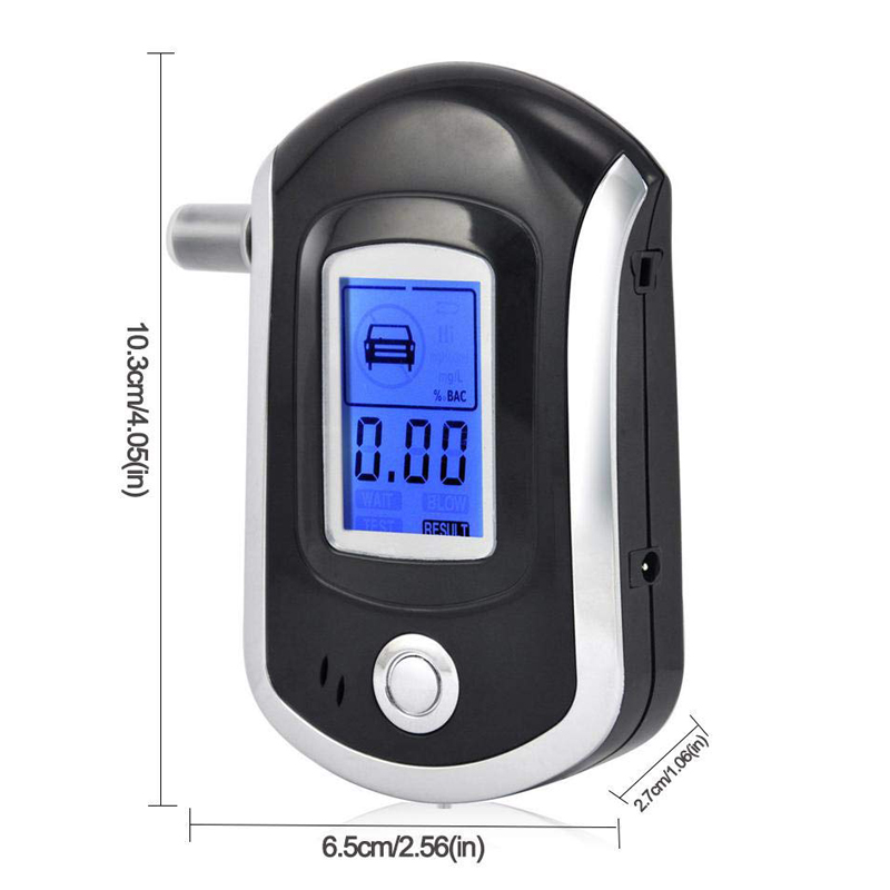 Police Professional Digital Breath Alcohol Tester Breathalyzer With LCD Dispaly Alcohol Testing BAC