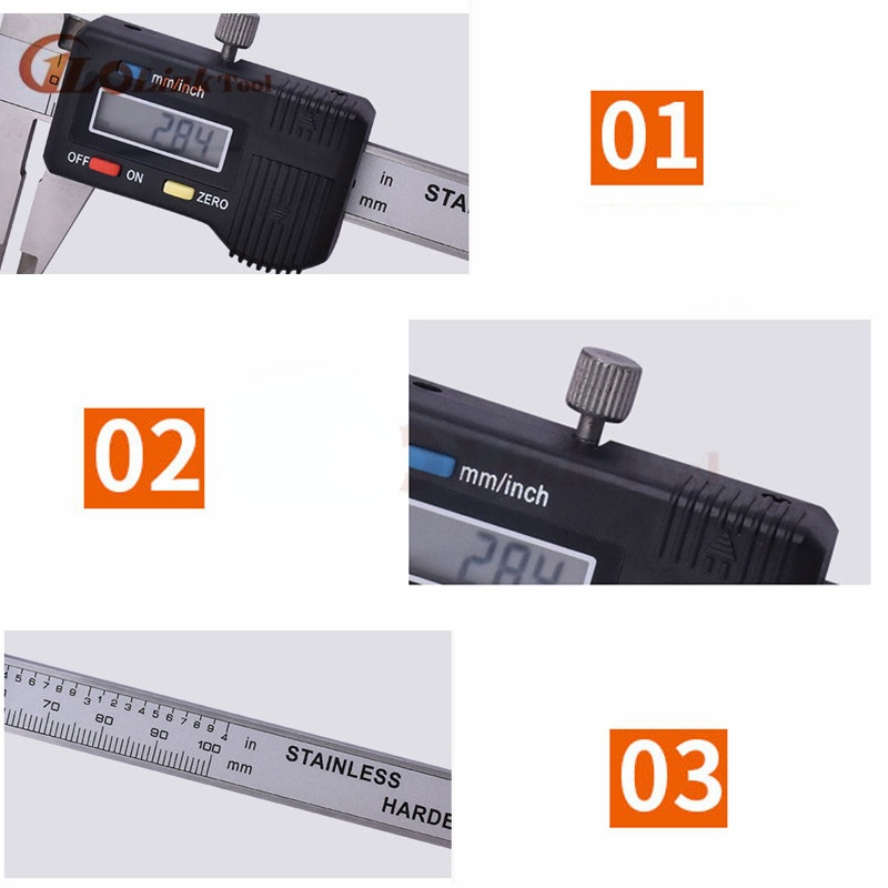 Mini Pocket Stainless Steel Digital Caliper 50mm 70mm 100mm Electronic Vernier Caliper Slider Caliper Gem Thickness Gauge