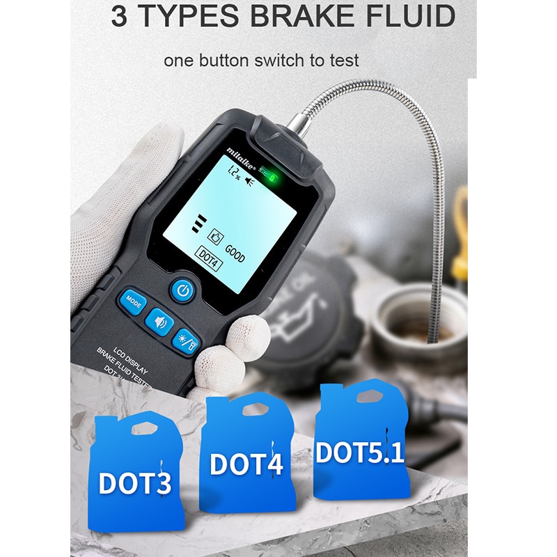 Digital Car Brake Oil Testing Tool Engine Oil Tester Auto Oil Quality Detector Gas Analyzer Brake Fluid Tester Inject Checker