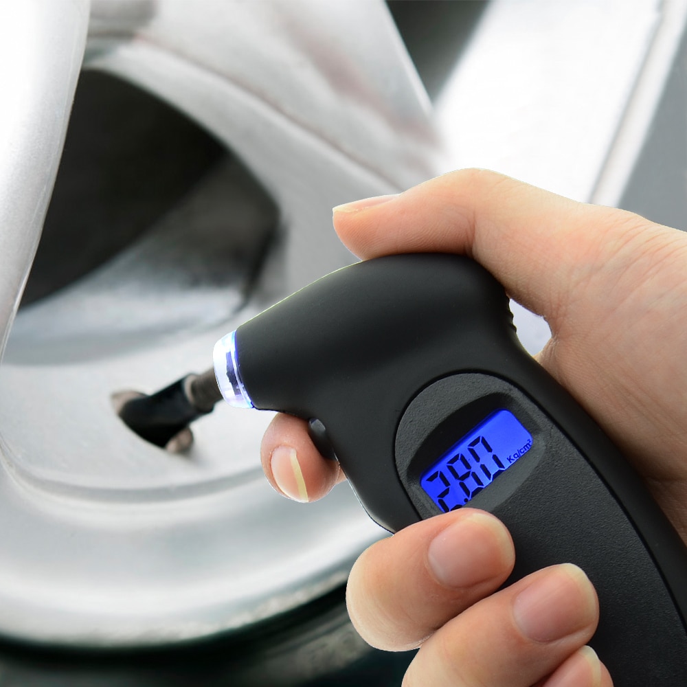 Digital Car Tire Tyre Air Pressure Gauge Meter LCD Display Manometer Barometers Tester for obd Car Truck Motorcycle Bike