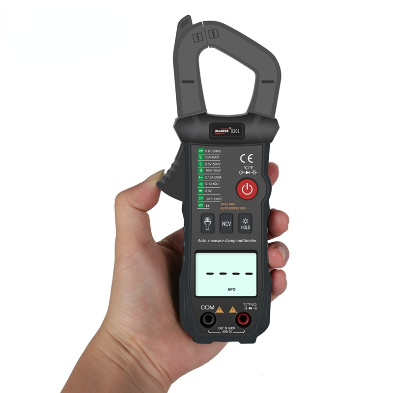 Digital Clamp Meter Auto Range 600A DC AC Volt Current Amp Ohm Capacitance Diode Temp Tester RMS NVC Mulimeter Ammeter