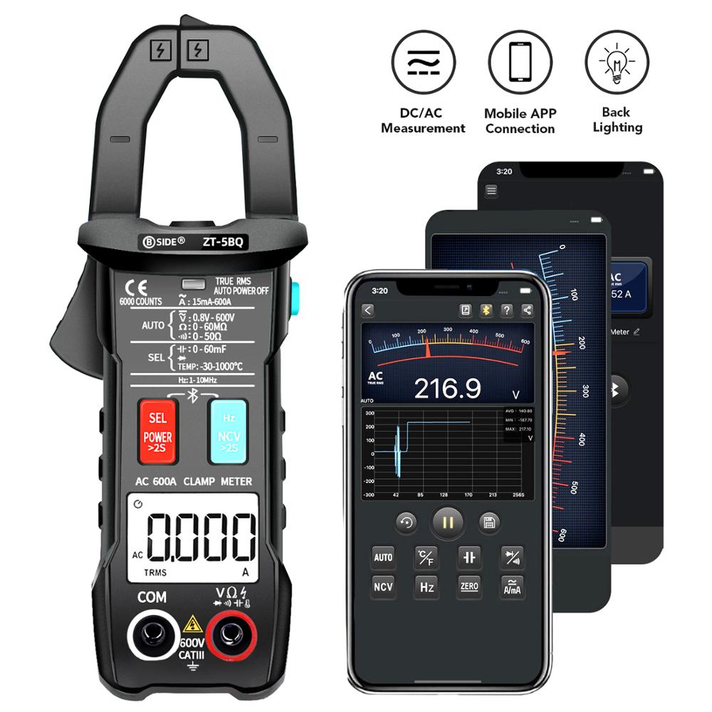 Digital Clamp meter ZT-5BQ/ZT-5B Wireless Technology Smart multimeter True RMS Voltmeter Ammeter Auto Rang Capacitor NCV Tester