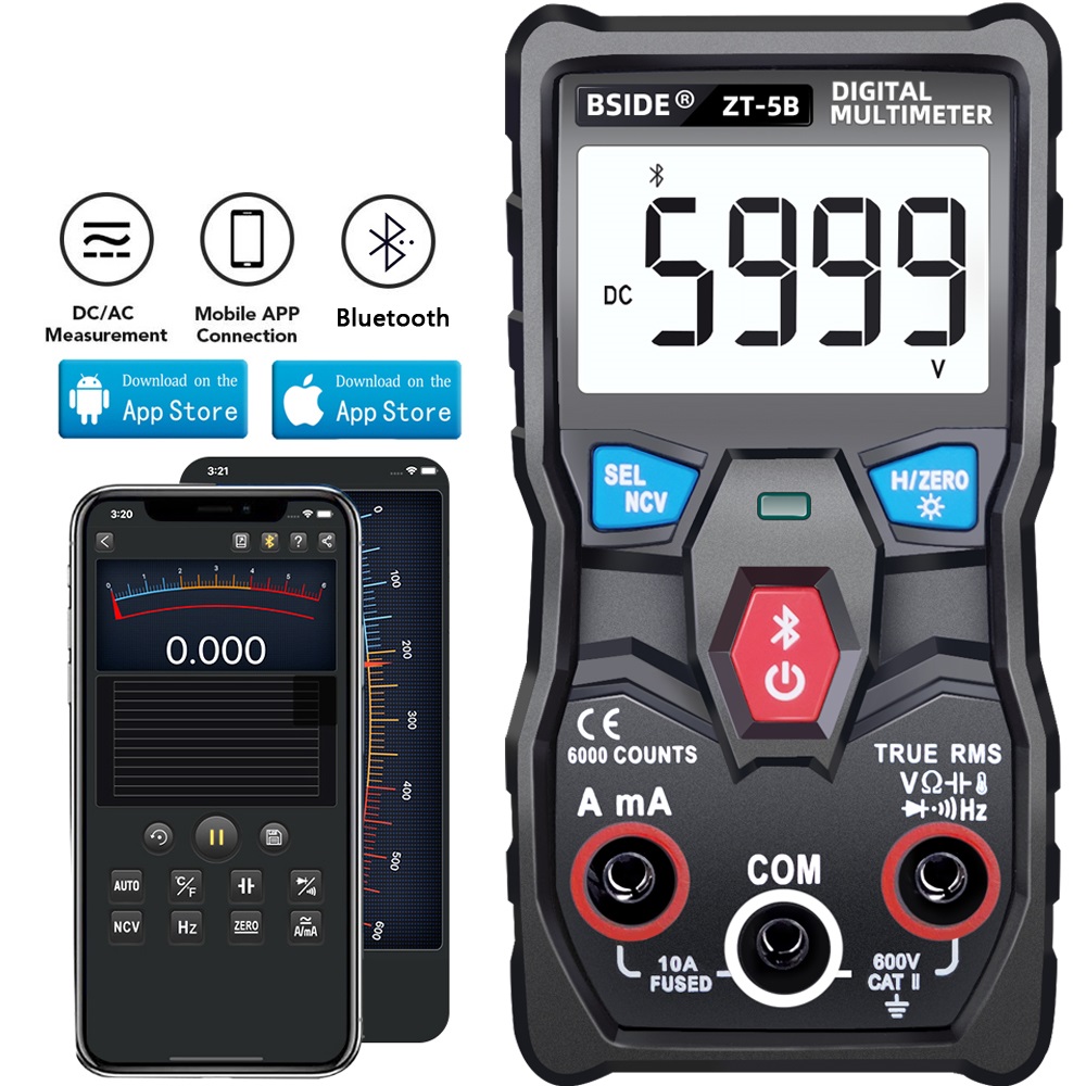 Digital Clamp meter ZT-5BQ/ZT-5B Wireless Technology Smart multimeter True RMS Voltmeter Ammeter Auto Rang Capacitor NCV Tester