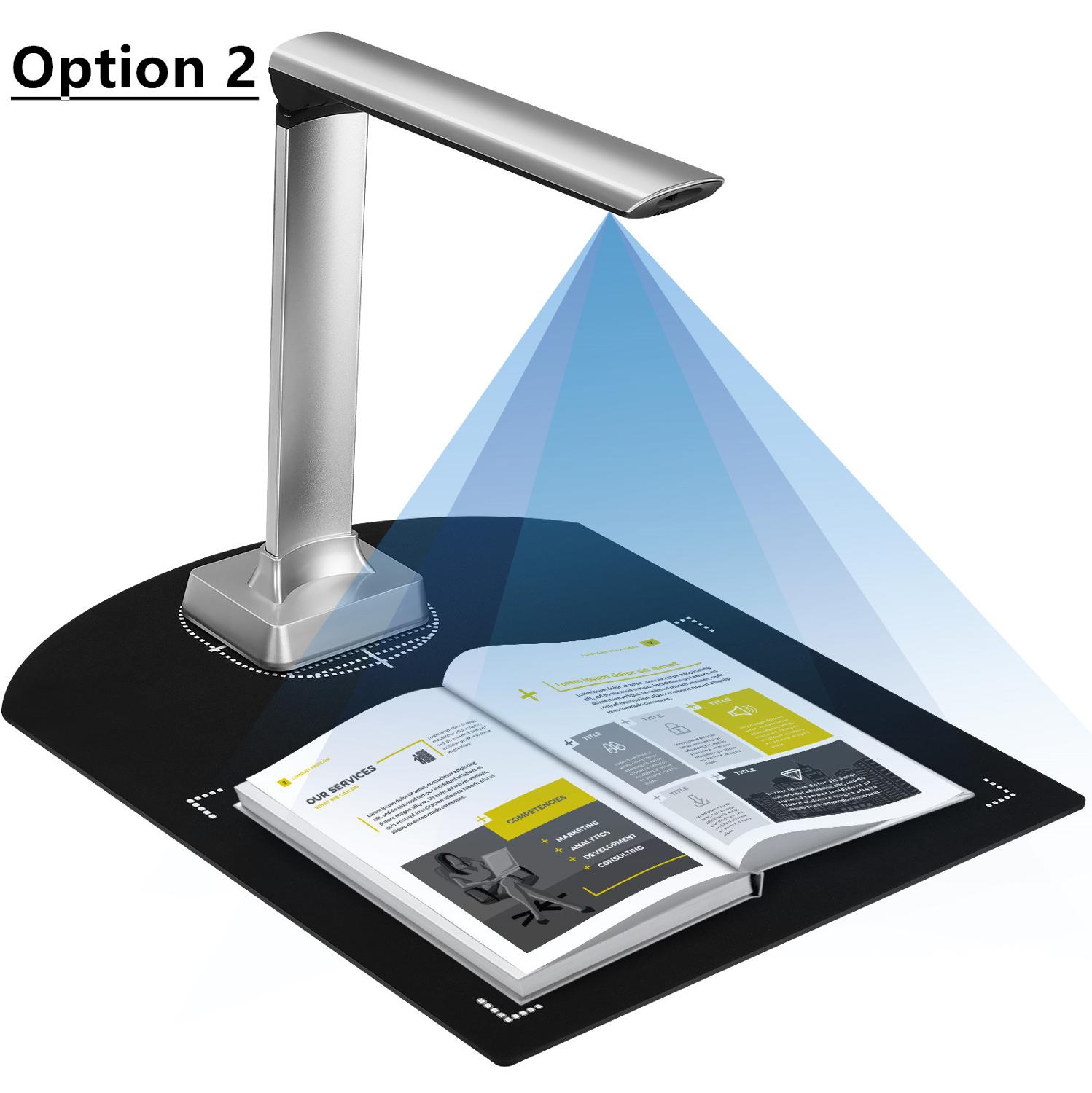 Digital Classroom document camera visualizer with HD VGA USB port VE802AF 5MP Smart book scanner portable document scanner