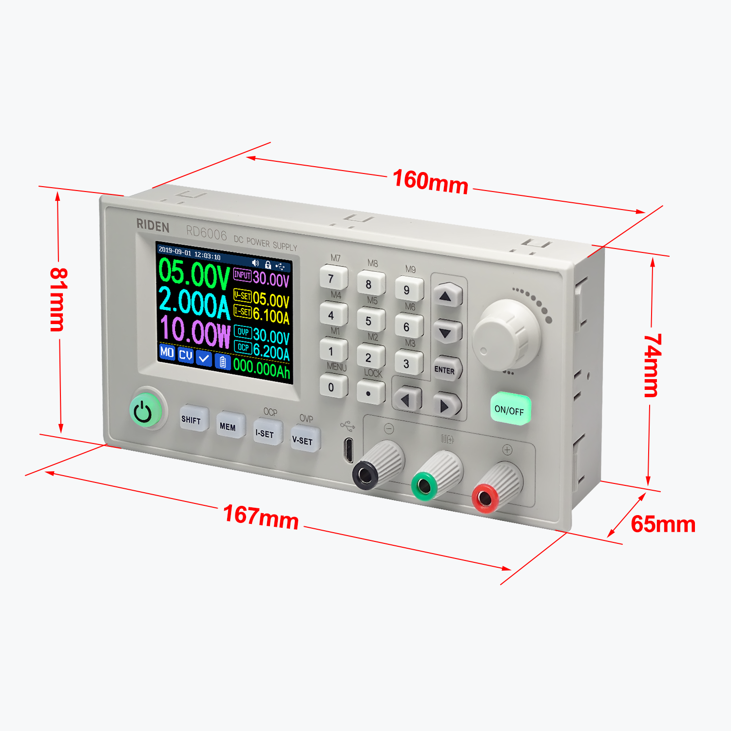 RD6006 RD6006W USB WiFi DC DC Voltage current Step-down bench Power Supply module buck adjustable converter multimeter 60V 6A