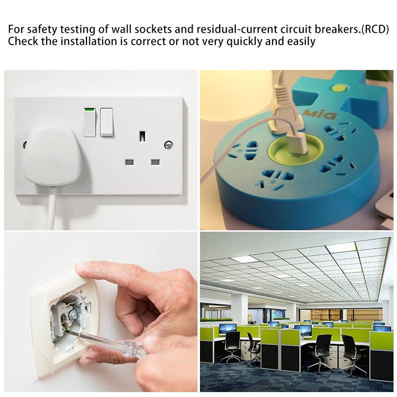 DUOYI Digital Display Socket Tester DY207 Power Socket RCD Test EU/US/UK Wall Sockets Breaker Finder Analysis Safety Detector