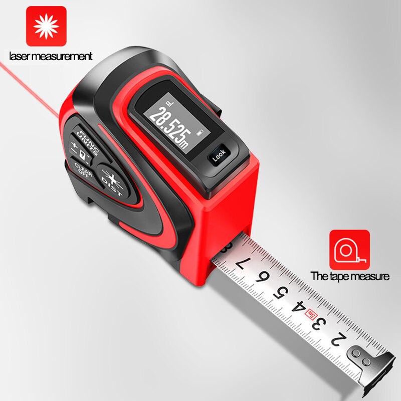 Laser Measuring Tape Measure 40M Digital Distance Meter Rangefinder Retractable 5m Laser Ruler Trena a laser Professional