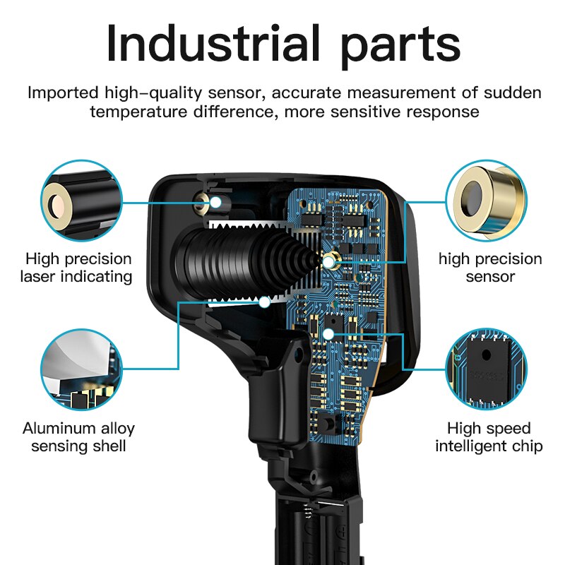 IR03A IR03B Digital Infrared Thermometer  -50~600C Laser Temperature Meter Gun No Contact Industrial Outdoor Laser Pyrometer IR Thermometer