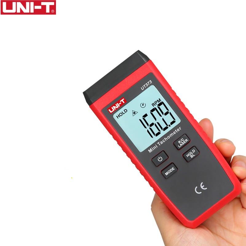 UNI-T UT373 Mini Digital Laser Tachometer Non-Contact Tachometer RPM Range 10-99999RPM Tachometer Odometer Km/h Backlight