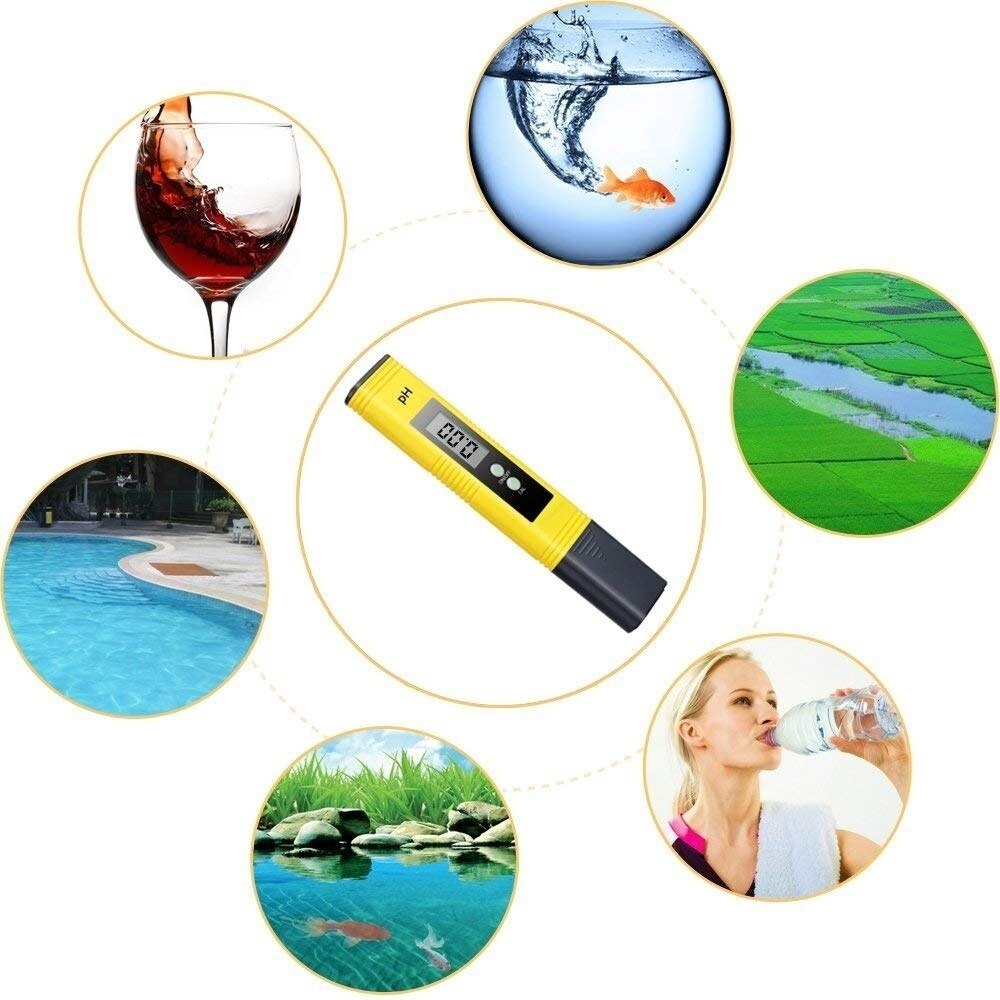 Digital LCD PH Meter Pen of Tester Accuracy 0.01 Aquarium Pool Water Wine Urine Automatic Calibration