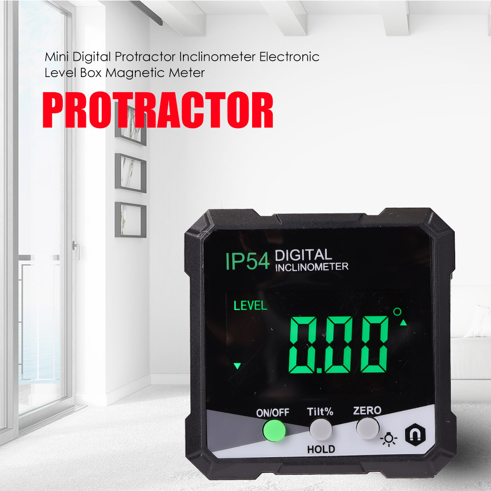 4*90° Digital Level Protractor Inclinometer Magnetic Base Digital Angle Gauge with Backlights Level Tester Measuring Tools New