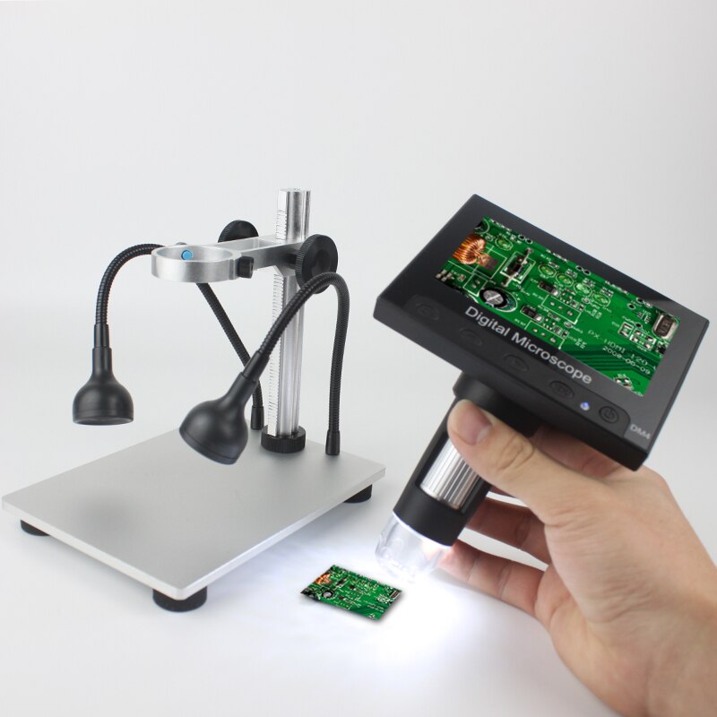 1000X digital microscope electronic video microscope 4.3 inch HD LCD soldering microscope phone repair Magnifier + metal stand