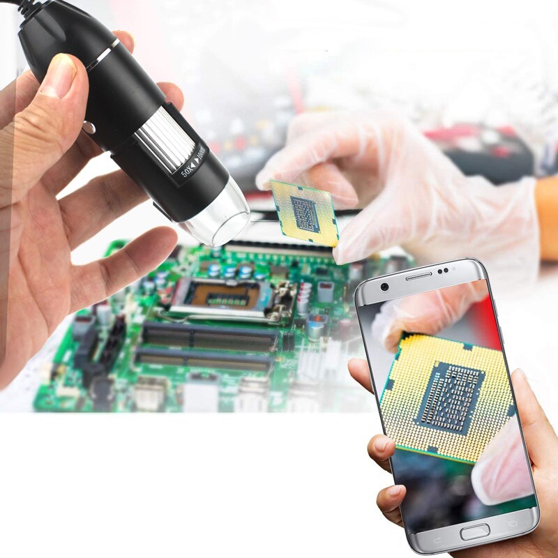 1600X 1000X Digital Microscope Camera 8LED industry Magnifier USB WiFi Endoscope for Smartphone PCB Inspection Tools