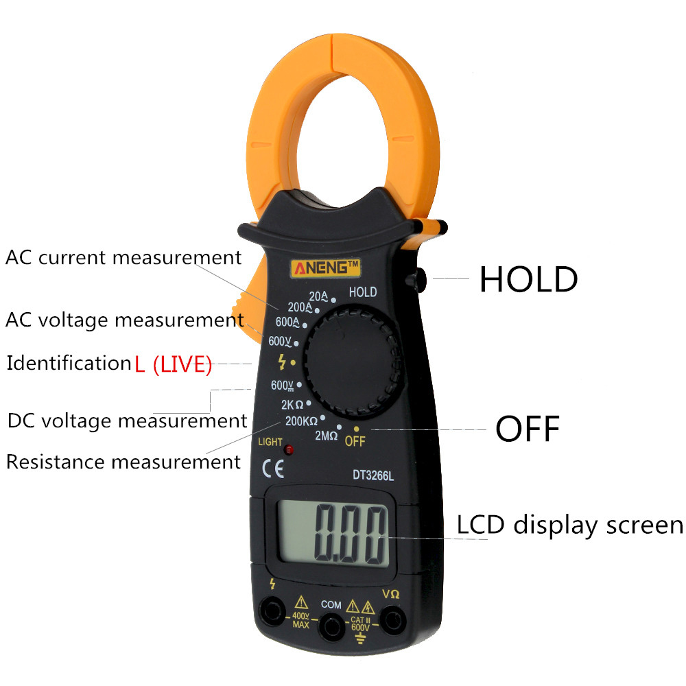 ANENG DT3266L Digital multimeter capacitor tester testers be true transistor tester 2 digit lcd display smt tools rms meter dmm