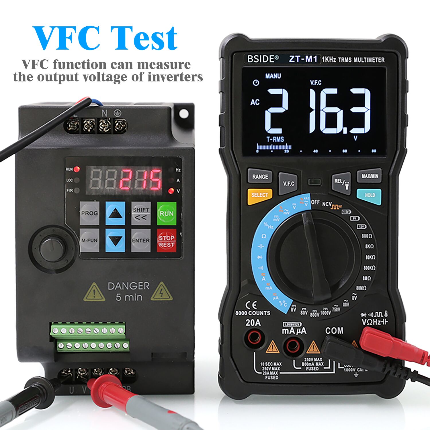 ZT-M0 ZT-M1 Digital Multimeter Profesional True RMS 8000 Analogue Tester 20A Current DC AC Voltage Capacitance VFC ohm battery Hz test