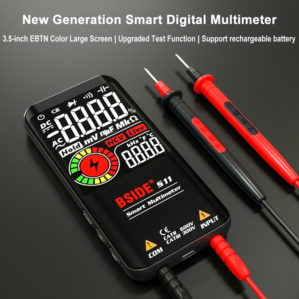 Digital Multimeter A10 S10 S11 S20 Profesional multimetro Smart DC AC Voltage Capacitor Ohm Diode NCV Hz EMF Tester Detector