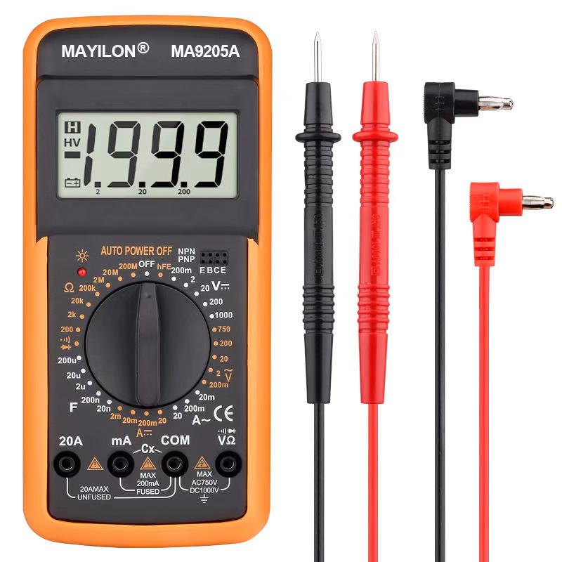 9205A Digital Multimeter DMM AC DC Voltage Current Ohm Capacitance hFE Portable Ammeter Voltmeter Meter TRMS Hz Ohm Multimeters