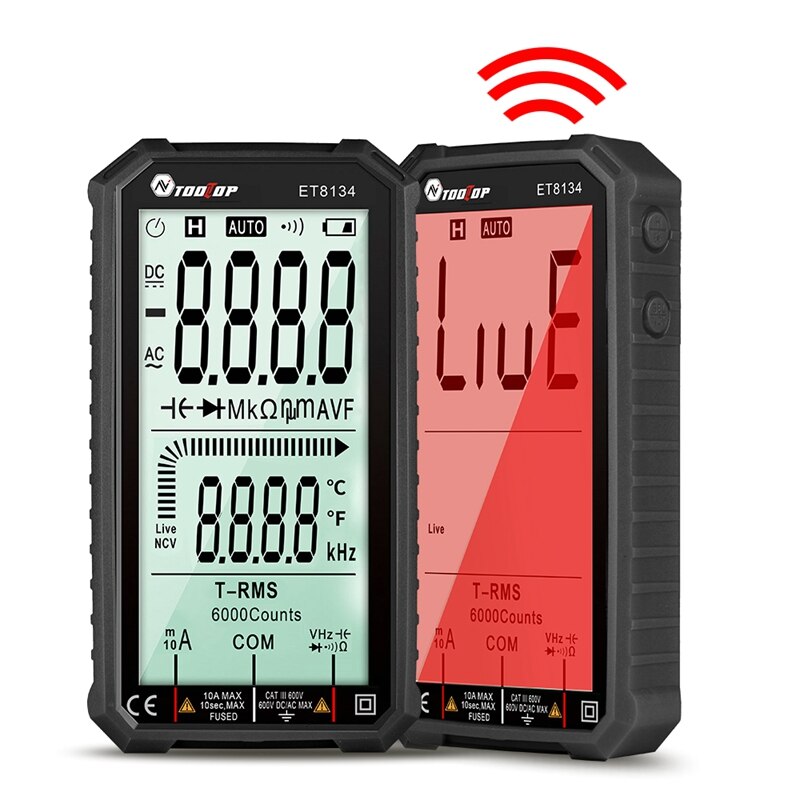 Digital Multimeter 4.7" LCD Display AC Direct Current Voltage DC Current Capacitance Resistance Temp Measuring Tools