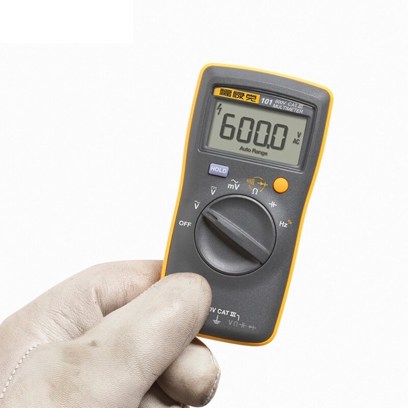 F101 Mini Digital Multimeter auto range for AC/DC Voltage Resistance Capacitance Frequency duty cycle tester