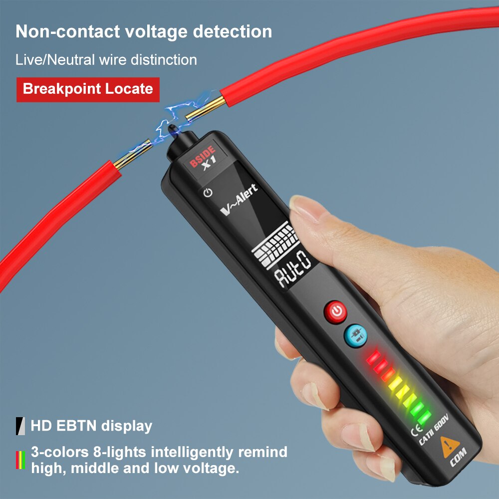 Digital Multimeter Pen Type Meter X1 Smart DC AC Voltmeter Auto range Voltage Resistance Continuity NCV Hz Tester Tool