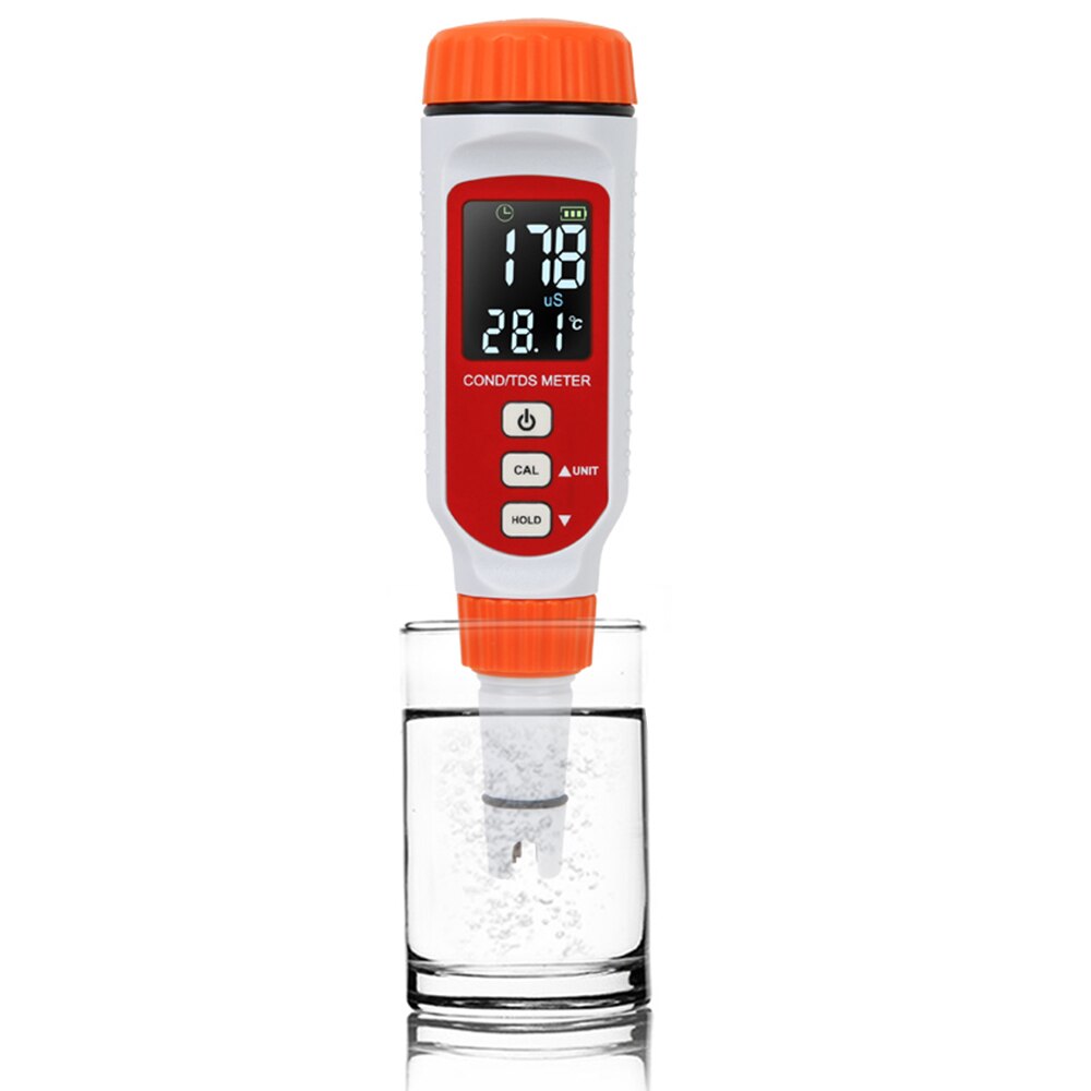 AR8211+/ AR8211 Digital Pen-type Conductivity/TDS Meter Water Quality Conductivity Monitor TDS Tester Measurement Tool LED Colorful Display