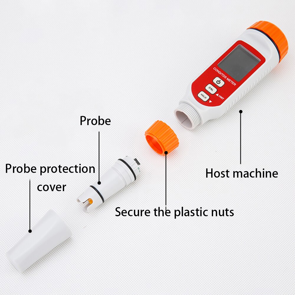 AR8211+/ AR8211 Digital Pen-type Conductivity/TDS Meter Water Quality Conductivity Monitor TDS Tester Measurement Tool LED Colorful Display