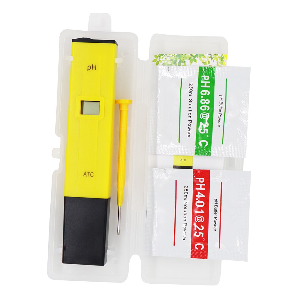 10pcs 0.1-14.00 Portable Digital PH Meter Tester Pen Medidor for Aquarium Pool Water Quality Lab PH Monitor with ATC