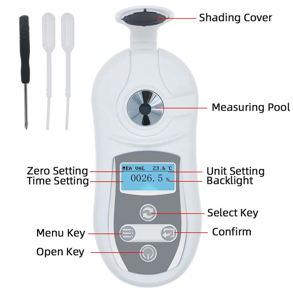Portable salinity 0-28% PAL-104 Digital Salinity Refractometer Salinity Tester for Food Fisheries Science Research Salt Meter