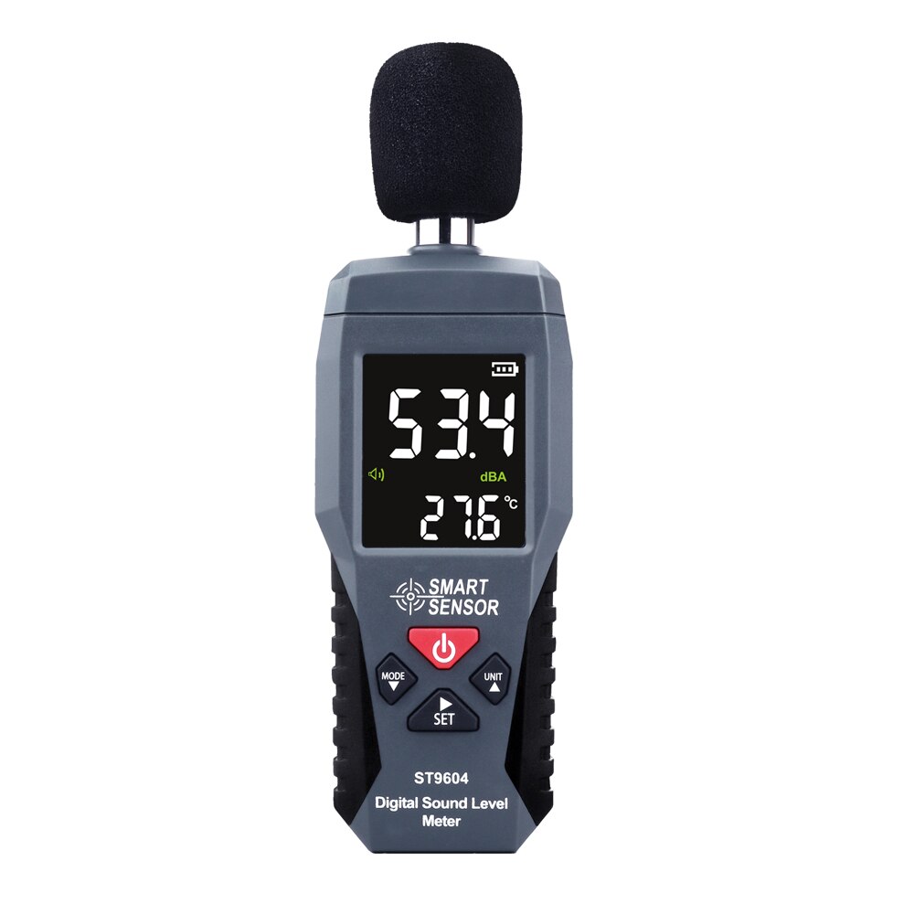 ST9604 Digital Sound Level Meter Color LCD db Decibel monitor Audio Level Meter tester 30-130dB Noise Measurement Diagnostic tool Alarm