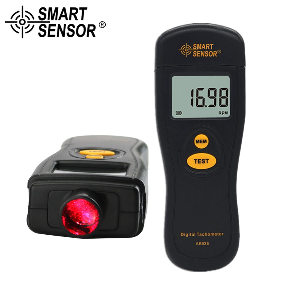 Digital Tachometer Rotational Speed Meter Contact Motor RPM Meter AR925 Tach Tools Non Contact photoelectric speedometer AR926