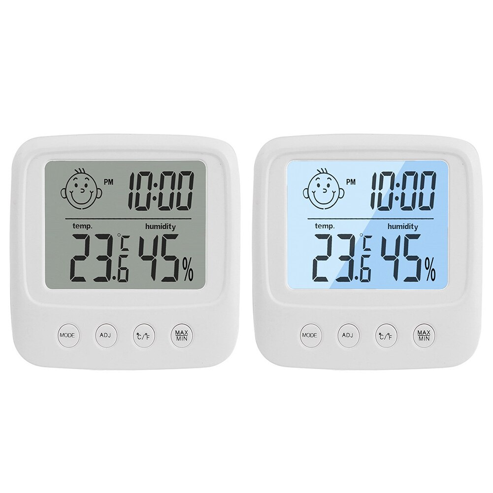 Digital Temperature Humidity Clock Indoor Big LCD Electronic Thermometer Hydrometer Meter With Stand Hygrometer Humidity Gauge