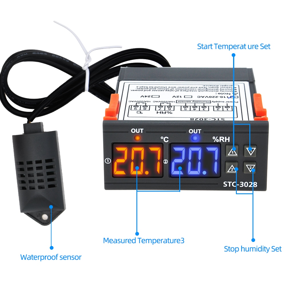 STC-1000 STC-3028 STC-8000 STC-9100 STC-8080A+ STC-3008 SHT2000 MH1210W STC-3000 Digital Thermostat Incubator Temperature Controller Thermoregulator