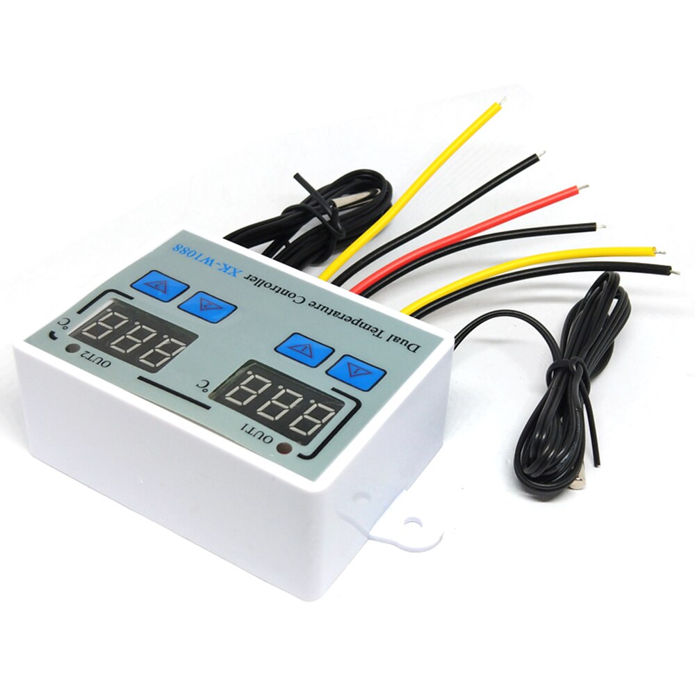 Digital Thermostat Temperature Controller Two Relay Output Thermoregulator for incubator Heating Cooling XK-W1088