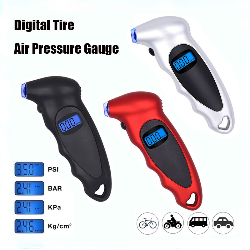 Digital Tire Tyre Gauge LCD Display Tire Air Pressure Tester Backlight Tire Diagnostic Tool For Car Truck Motorcycle Bike