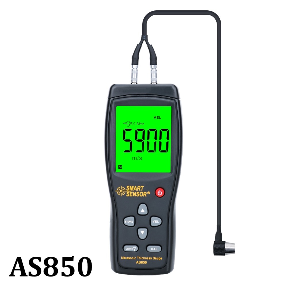 AS840 AS850 AS860 Digital Ultrasonic Thickness Gauge Sound Velocity Meter Steel Tube Metal plastic Glass ceramic Depth Width Measuring Instrument