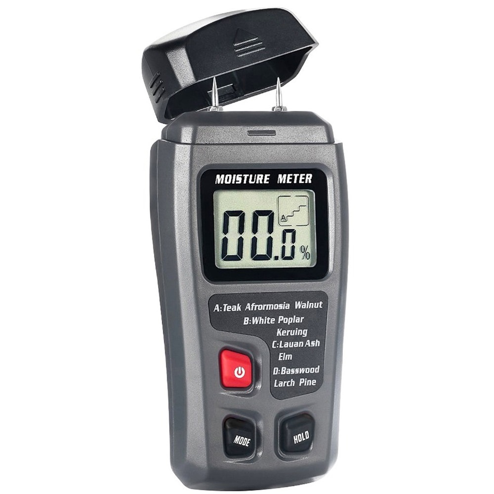 Digital Wood Moisture Meter EMT01 Professional 0~99.9% Timber Hygrometer Portable Tool LCD Display Timber Damp Detector