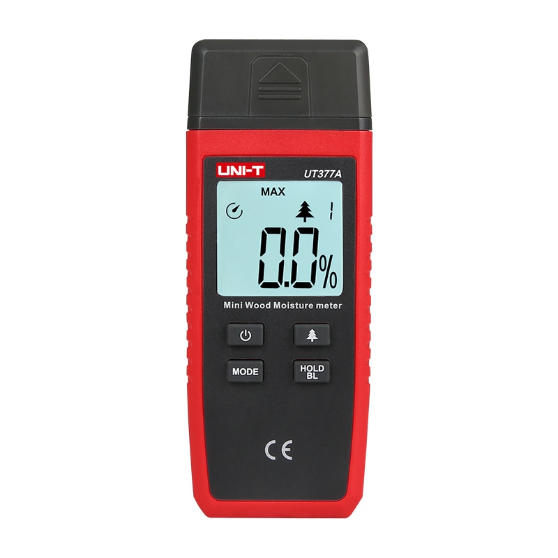 UNI-T UT377A Digital Wood Moisture Meter Hygrometer Humidity Tester for Paper Plywood Wooden Materials LCD Backlight