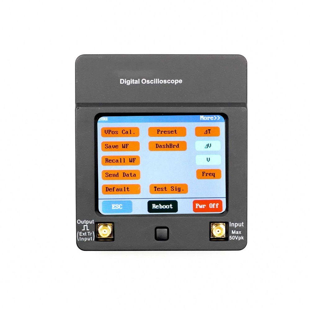 Portable DSO112A TFT Mini Digital Oscilloscope Touch Contact Screen Portable USB Oscilloscope Interface 2MHz 5Msps