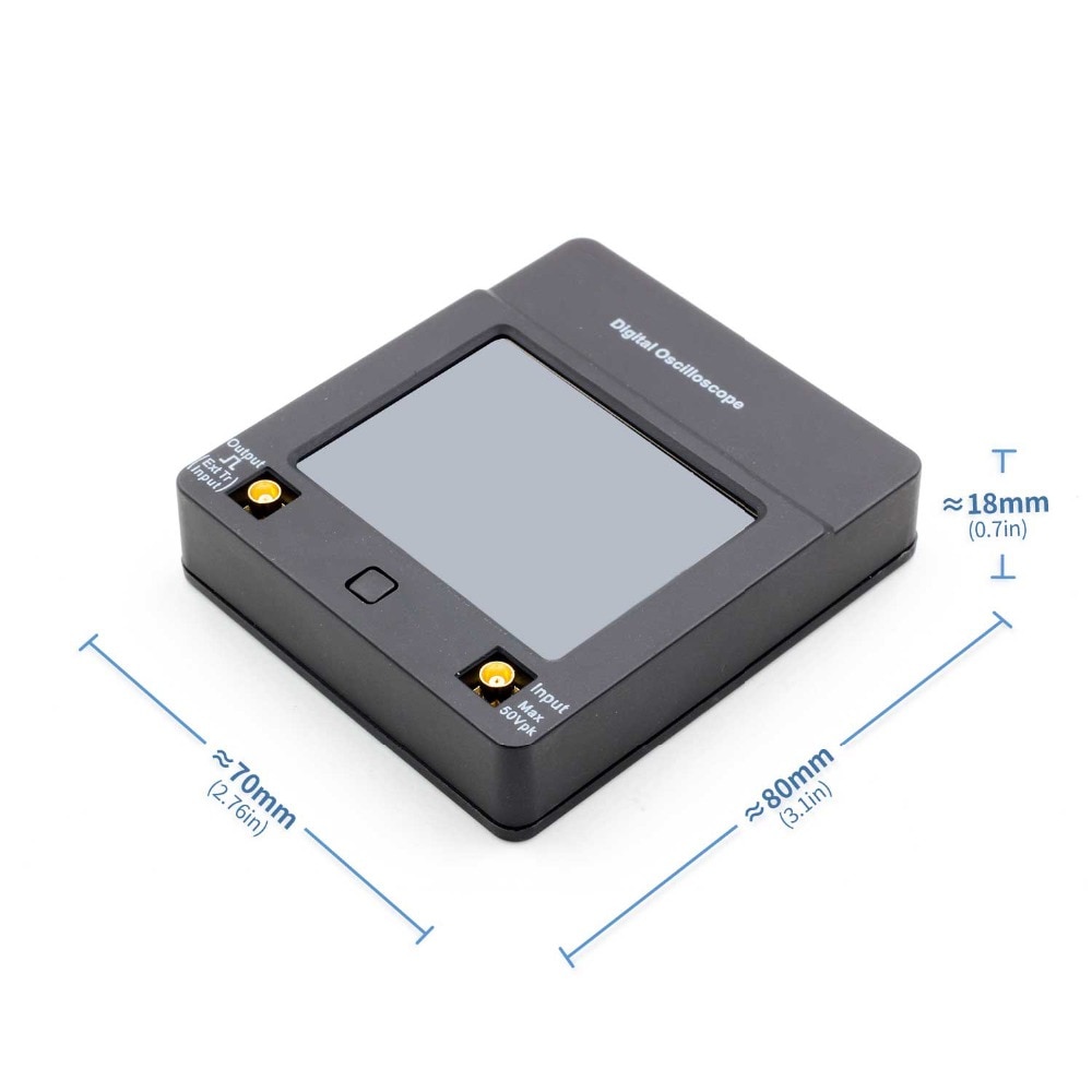 Portable DSO112A TFT Mini Digital Oscilloscope Touch Contact Screen Portable USB Oscilloscope Interface 2MHz 5Msps