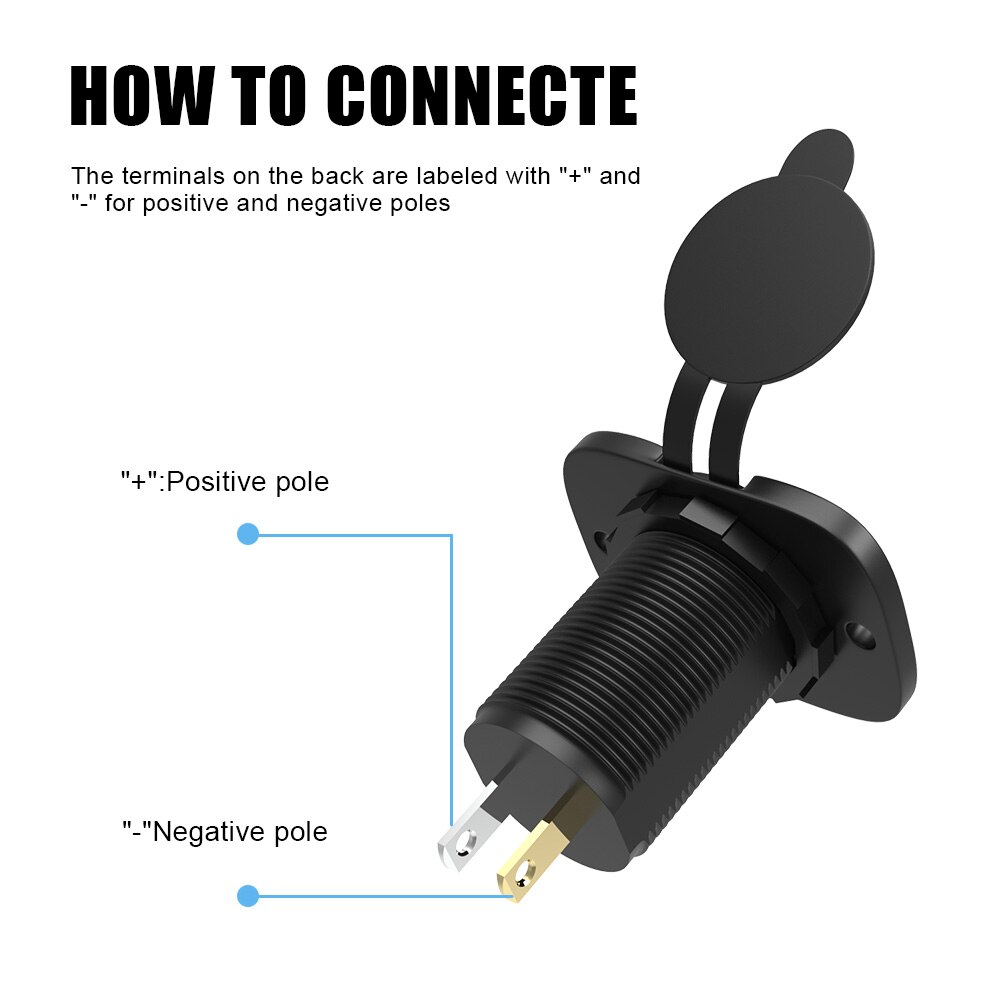 Dual USB Socket Charger 12-24V 3.1A Adapter Outlet Power for Car Motocycle Truck Marine Universal USB Socket Plug Waterproof