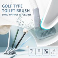 Durable Silicone Brush Golf Toilet Brush Creative Long Handle Toilet Cleaning Brush Household Cleaning Tools Bathroom Products