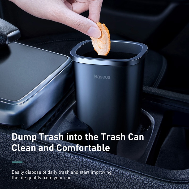 Car Trash Bin Car Accessories Garbage Can Auto Organizer Storage Holder Bag Car Dustbin Rubbish Basket Bin for Waste Bag