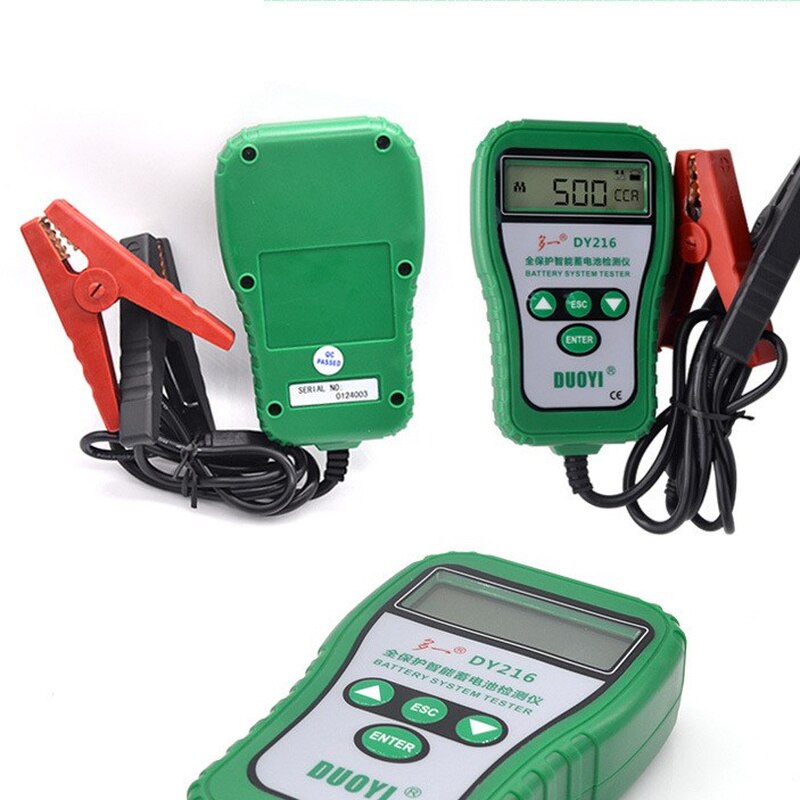 DY216 12V Car Battery Tester 100-1700 CCA Load Digital Tester Battery System Detect Auto Battery Meter Analyzer Car Tool