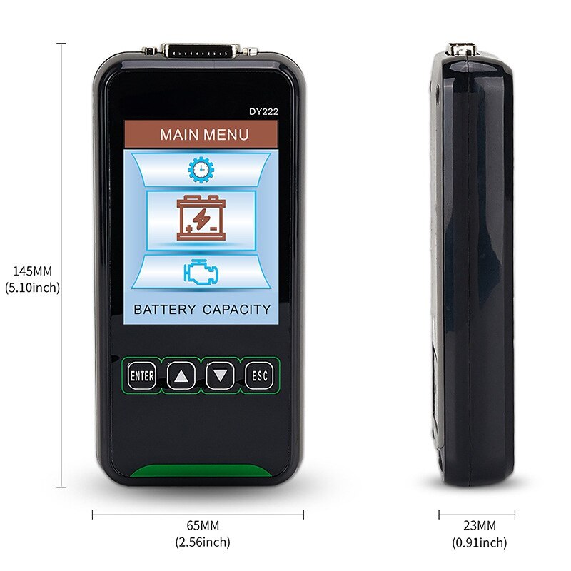 DUOYI DY222 Car Battery Tester 12V 24V Digital Automotive Diagnostic Battery Tester Analyzer 2000CCA Cranking Charging Test Tool