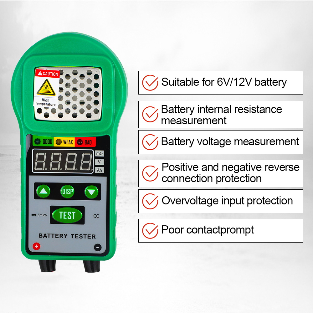 DY225 3 In 1 Electric Vehicles  Battery Tester 6V 12V DC Power Load Starting Charge UPS Test Tool Battery Capacity Tester