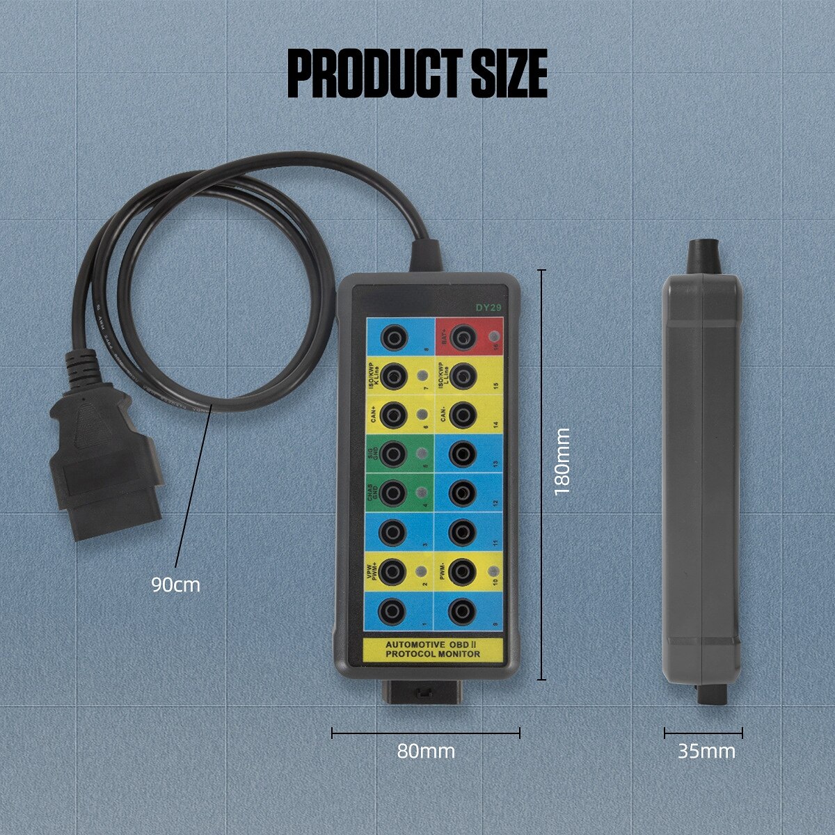 DY29 Auto Car Break Out Box OBDII OBD Breakout Box Car Protocol Detector Car OBD2 Interface Car Monitor