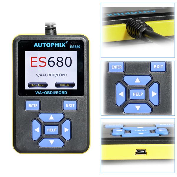 New AUTOPHIX E-SCAN ES680 V-A-G RPO+OBD Scanner Supports Multi-Language