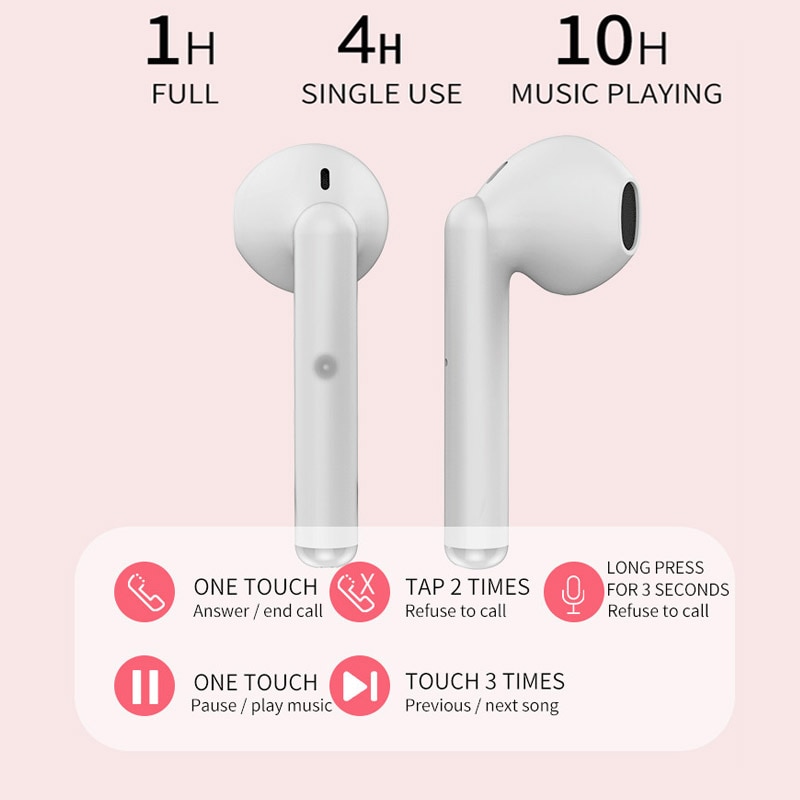 Wireless bluetooth headset 5.0 In-Ear Music Sound Earplug Bluetooth Earphones waterproof For iPhone 12 Pro Xiaomi Samsung